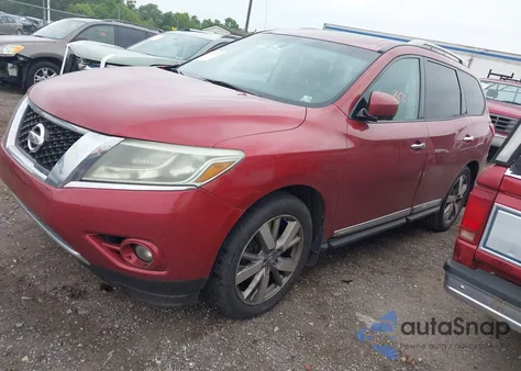 2014 Nissan Pathfinder Platinum z USA, uszkodzony, nr VIN 5N1AR2MM9EC602965